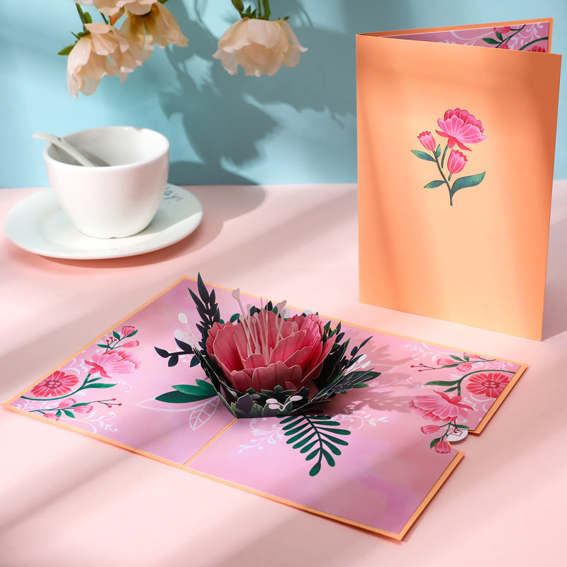 Fashion 3D Three-dimensional Greeting Card Mother's Day Gifts - konjwa