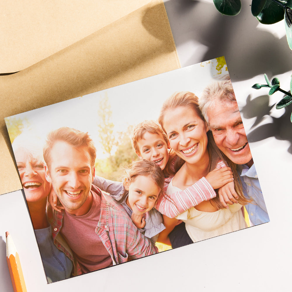 Custom Photo Engraved Card Hidden Text Greeting Card Forever Family Card - konjwa
