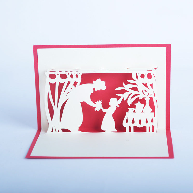Thanksgiving Mother's Day Greeting Card 3D Three-dimensional Creative Gifts - konjwa