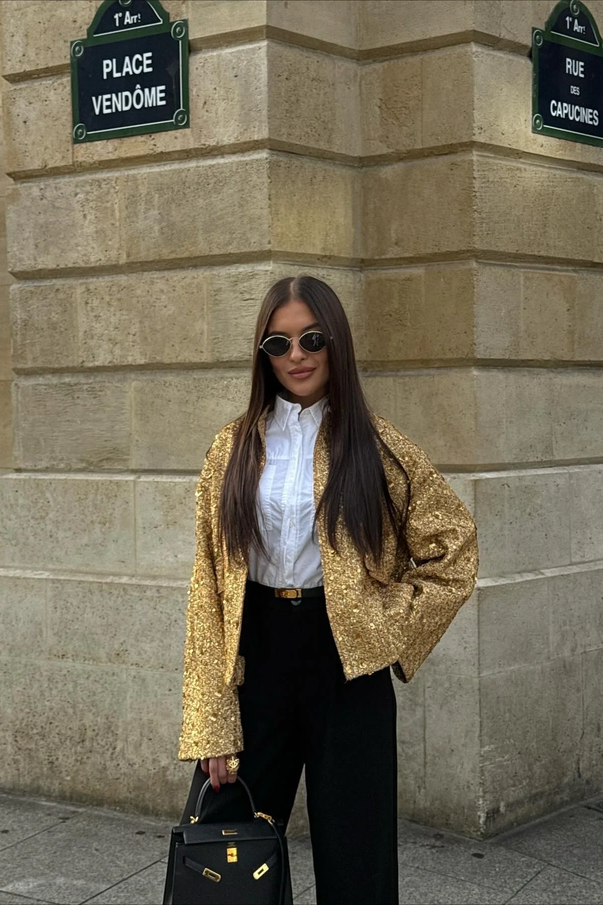 Sequined Stand Collar Jacket - konjwa