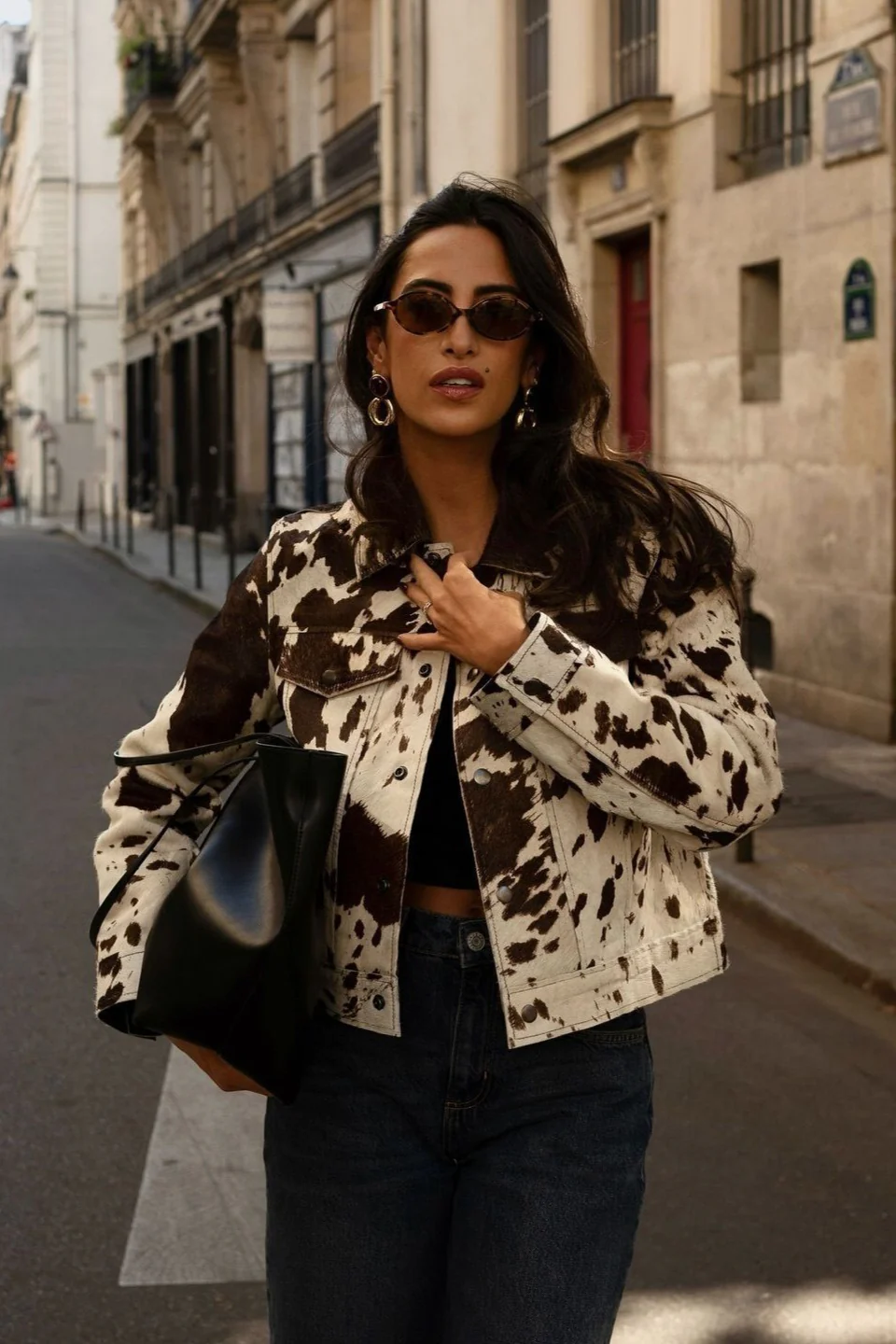 Color Block Printed Wool Jacket - konjwa