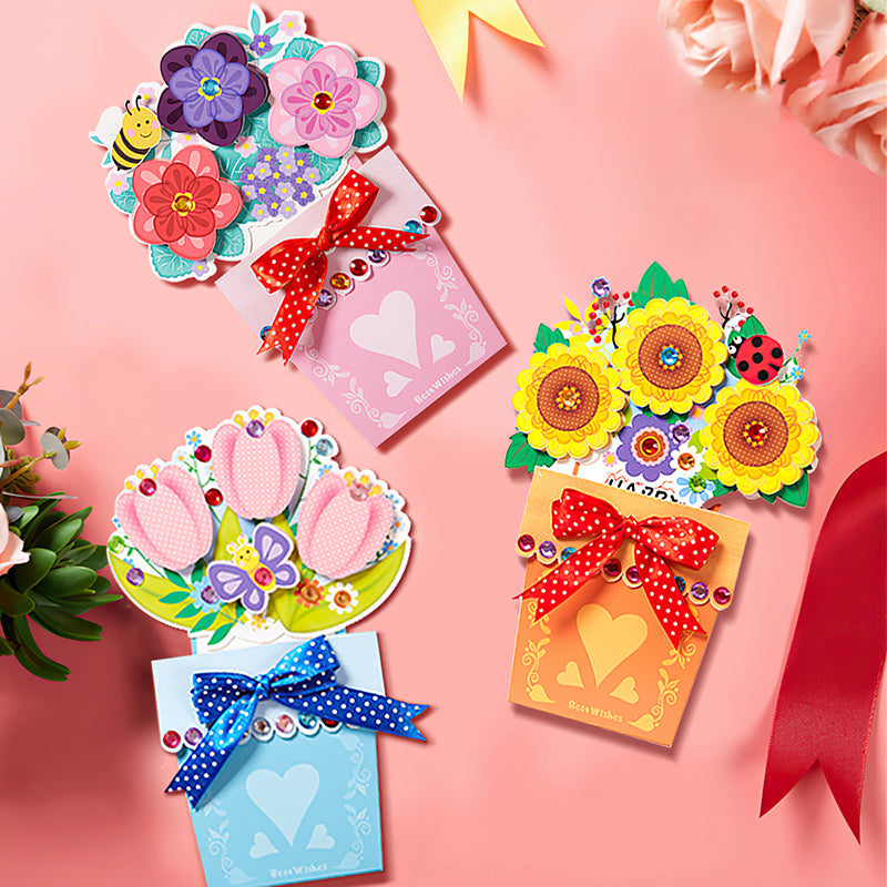 Exquisite Greeting Card Mother's Day Three-dimensional Flower Gifts - konjwa