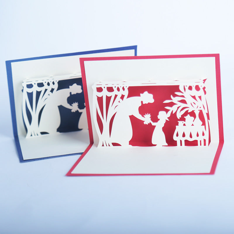 Thanksgiving Mother's Day Greeting Card 3D Three-dimensional Creative Gifts - konjwa