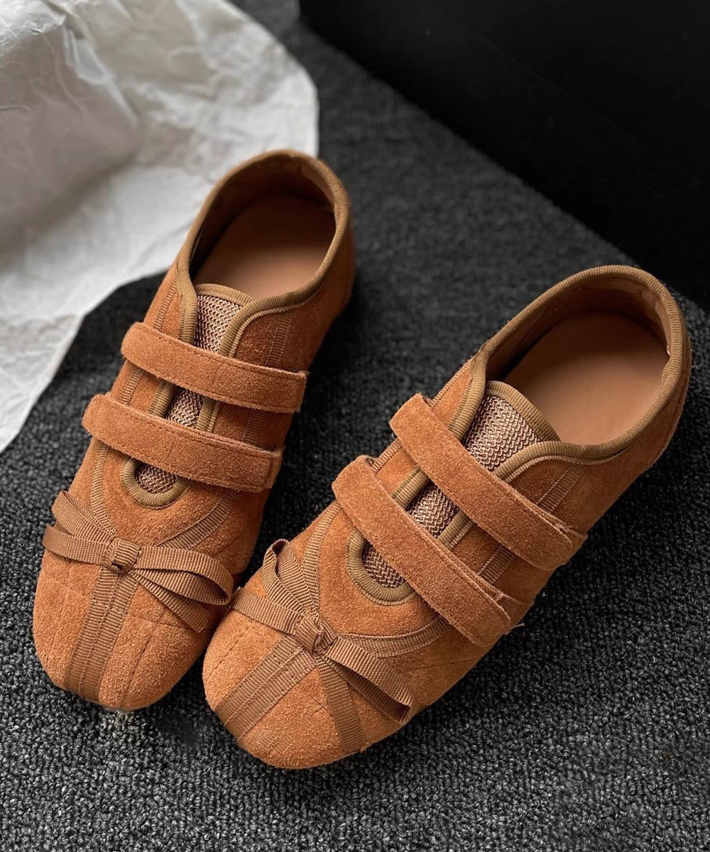 Casual Versatile Splicing Soft Flat Shoes Green Suede - konjwa