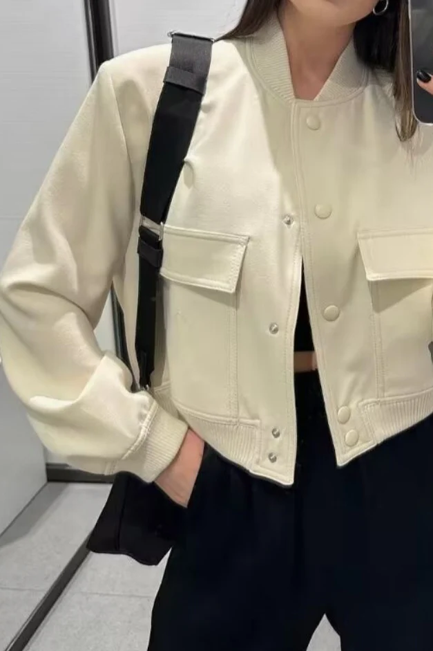 Oversized Pocket Bomber Jacket - konjwa