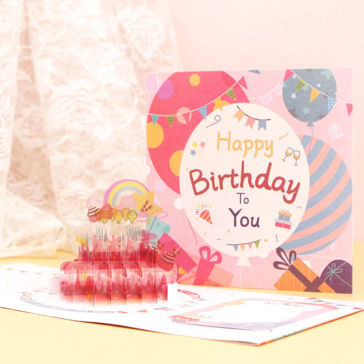 Birthday Card Three-dimensional Crystal Commemorative Gifts - konjwa