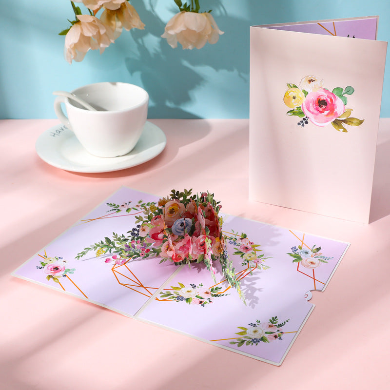 Fashion 3D Three-dimensional Greeting Card Mother's Day Gifts - konjwa