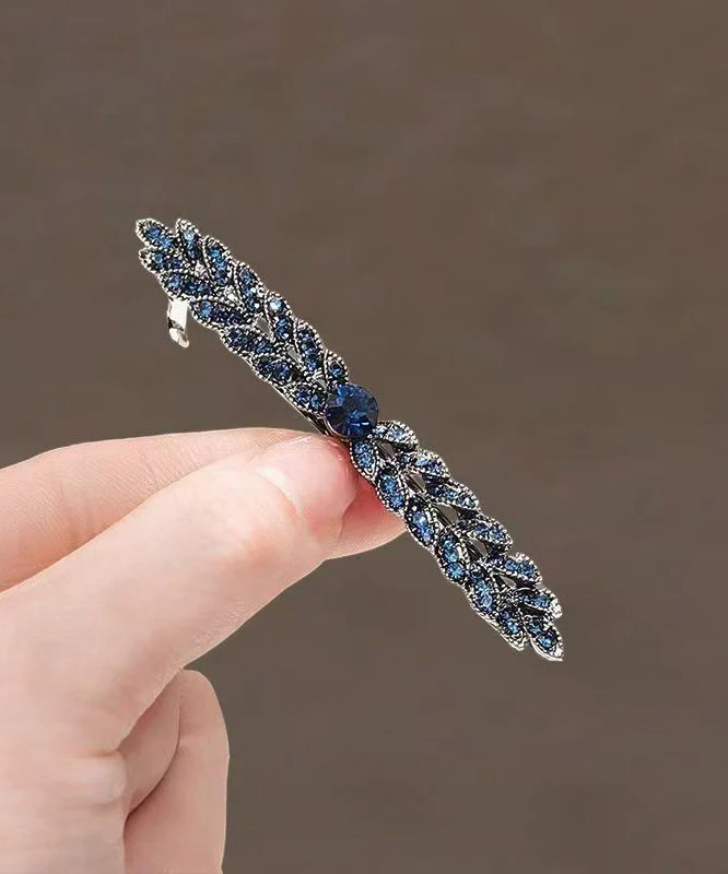 Stylish Black Alloy Zircon Ear Of Wheat Hairpin - konjwa