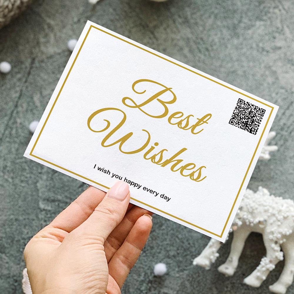 Custom Text Greeting Card Gifts Personalized QR Code For Couple Gifts - konjwa