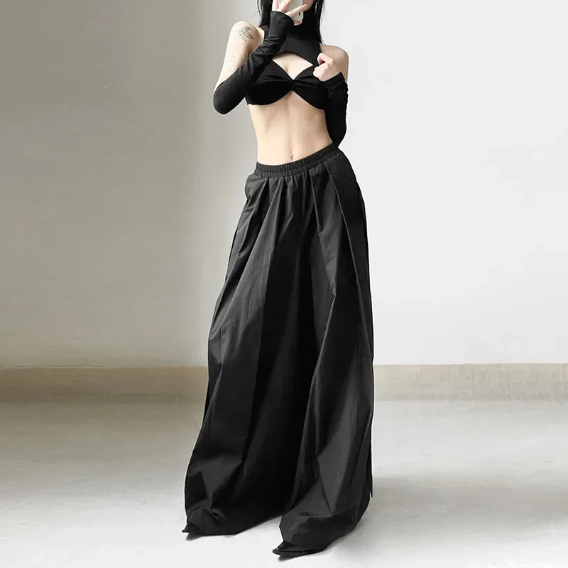 Vintage Gothic Emo Alt Women Techwear Baggy Pants - konjwa