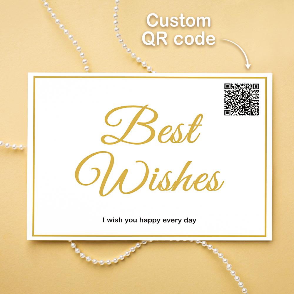 Custom Text Greeting Card Gifts Personalized QR Code For Couple Gifts - konjwa