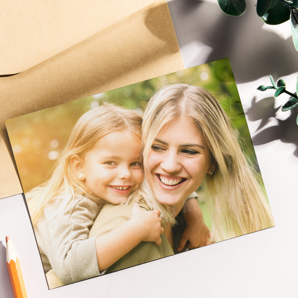 Custom Photo Engraved Card Hidden Text Greeting Card Gift for Mom - konjwa